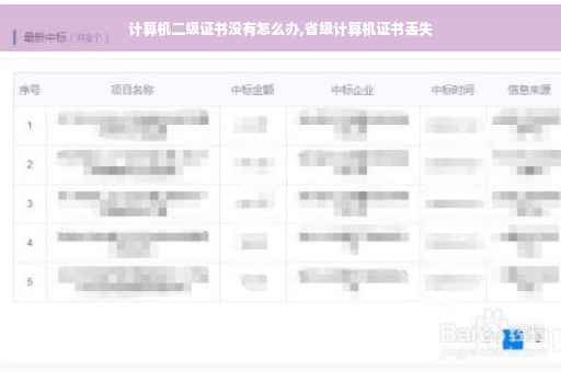 计算机二级证书没有怎么办,省级计算机证书丢失