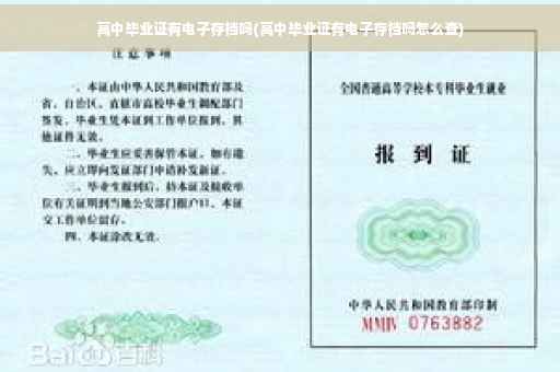 高中毕业证有电子存档吗(高中毕业证有电子存档吗怎么查)