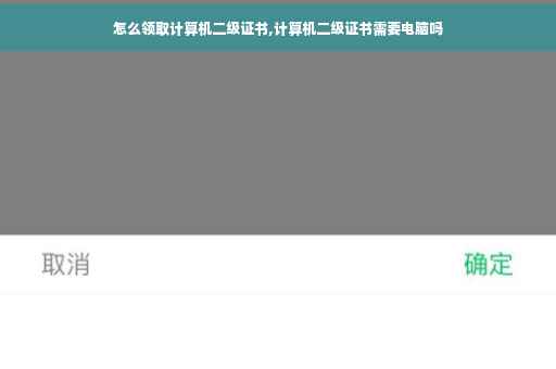怎么领取计算机二级证书,计算机二级证书需要电脑吗