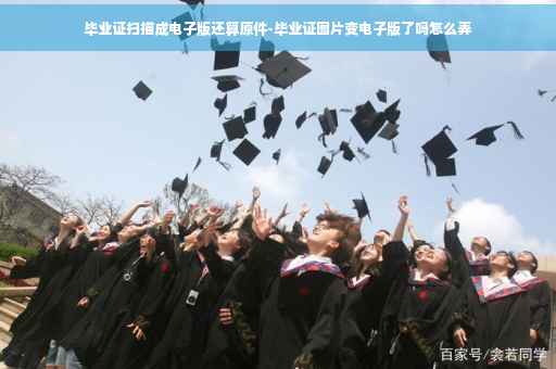 毕业证扫描成电子版还算原件-毕业证图片变电子版了吗怎么弄