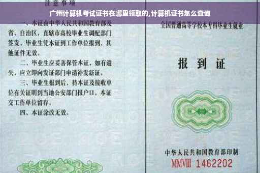广州计算机考试证书在哪里领取的,计算机证书怎么查询