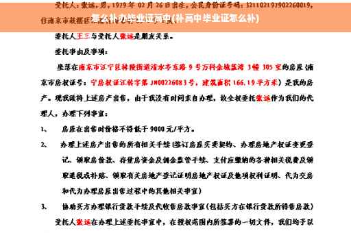 怎么补办毕业证高中(补高中毕业证怎么补)