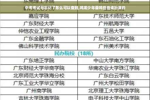 中考考试号忘记了怎么可以查到,鸣龙少年雷鸣爸爸谁扮演的