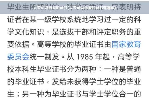 大专可以自考的证书(大专可以自考的证书有哪些)