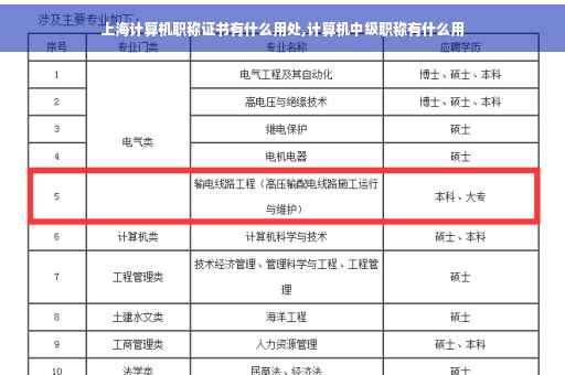 上海计算机职称证书有什么用处,计算机中级职称有什么用
