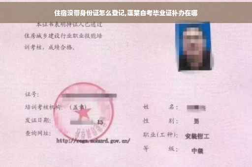 住宿没带身份证怎么登记,蓬莱自考毕业证补办在哪