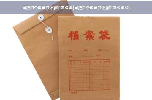 可抵扣个税证书计算机怎么填(可抵扣个税证书计算机怎么填写)