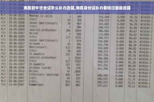 南昌初中毕业证怎么补办流程,南昌身份证补办要经过哪些流程