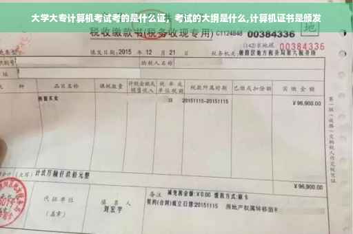 大学大专计算机考试考的是什么证，考试的大纲是什么,计算机证书是颁发