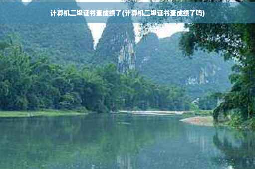 计算机二级证书查成绩了(计算机二级证书查成绩了吗)