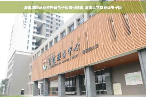海南道路从业资格证电子版如何获得,海南大学毕业证电子版