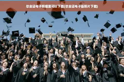 毕业证电子照哪里可以下载(毕业证电子版照片下载)