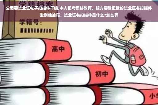 公司要毕业证电子扫描件干嘛,本人报考网络教育，校方要我把我的毕业证书扫描件发到他油箱，毕业证书扫描件是什么?怎么弄