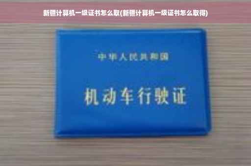 新疆计算机一级证书怎么取(新疆计算机一级证书怎么取得)