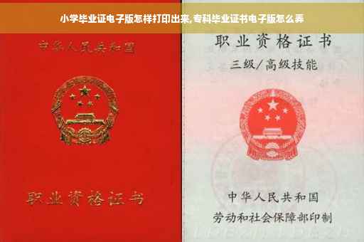 小学毕业证电子版怎样打印出来,专科毕业证书电子版怎么弄