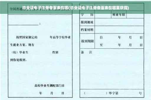 毕业证电子注册备案表在哪(毕业证电子注册备案表在哪里获得) 毕业证电子注册备案表在哪(毕业证电子注册备案表在哪里获得)