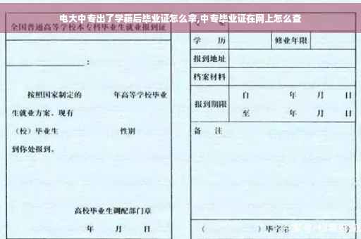 电大中专出了学籍后毕业证怎么拿,中专毕业证在网上怎么查