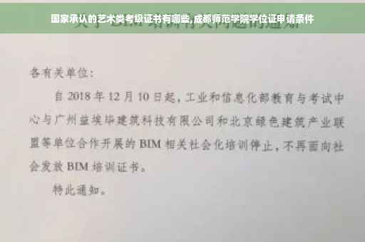 国家承认的艺术类考级证书有哪些,成都师范学院学位证申请条件