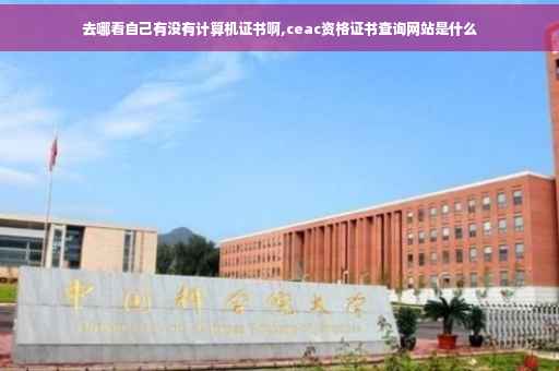去哪看自己有没有计算机证书啊,ceac资格证书查询网站是什么