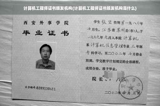 计算机工程师证书颁发机构(计算机工程师证书颁发机构是什么)