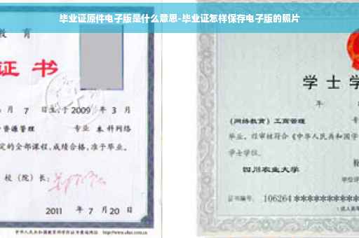 毕业证原件电子版是什么意思-毕业证怎样保存电子版的照片
