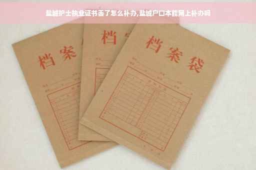 盐城护士执业证书丢了怎么补办,盐城户口本能网上补办吗