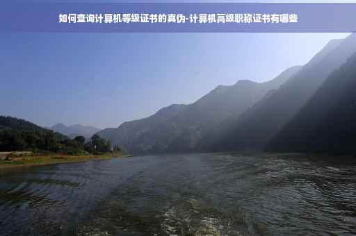 如何查询计算机等级证书的真伪-计算机高级职称证书有哪些