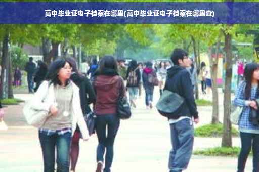 高中毕业证电子档案在哪里(高中毕业证电子档案在哪里查)