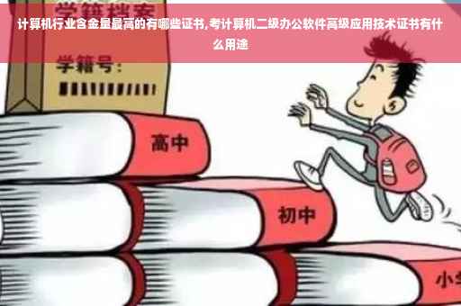 计算机行业含金量最高的有哪些证书,考计算机二级办公软件高级应用技术证书有什么用途