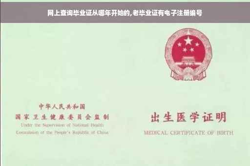 网上查询毕业证从哪年开始的,老毕业证有电子注册编号