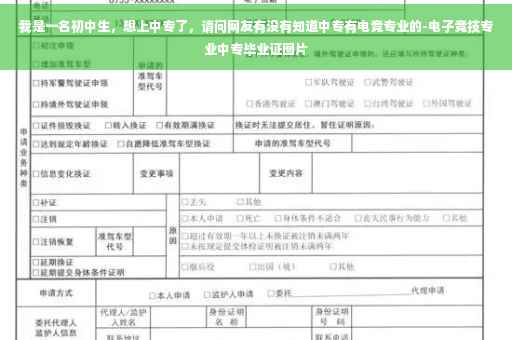 我是一名初中生，想上中专了，请问网友有没有知道中专有电竞专业的-电子竞技专业中专毕业证图片