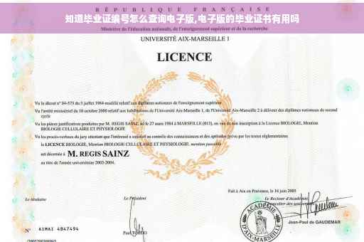 知道毕业证编号怎么查询电子版,电子版的毕业证书有用吗