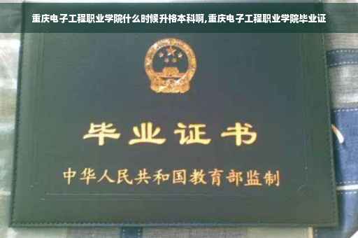 重庆电子工程职业学院什么时候升格本科啊,重庆电子工程职业学院毕业证