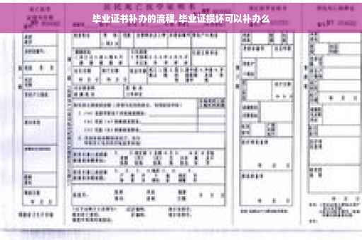 毕业证书补办的流程,毕业证损坏可以补办么