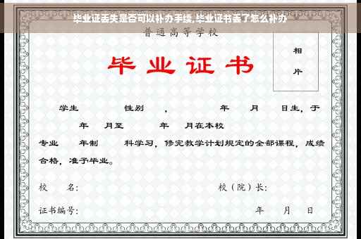 毕业证丢失是否可以补办手续,毕业证书丢了怎么补办