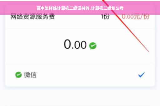 高中怎样练计算机二级证书的,计算机二级怎么考