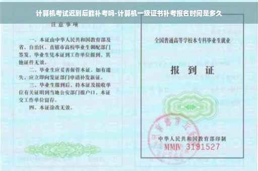 计算机考试迟到后能补考吗-计算机一级证书补考报名时间是多久
