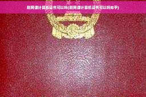 刷网课计算机证书可以吗(刷网课计算机证书可以吗知乎)
