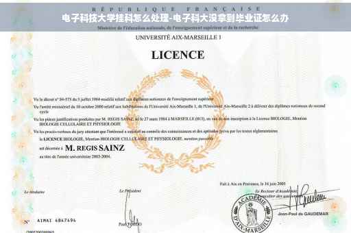 电子科技大学挂科怎么处理-电子科大没拿到毕业证怎么办