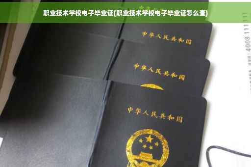职业技术学校电子毕业证(职业技术学校电子毕业证怎么查)