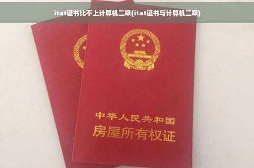 itat证书比不上计算机二级(itat证书与计算机二级)