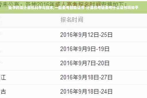 我学的是计算机科学与技术,一般要考那些证书-计算机考研要考什么证书吗知乎