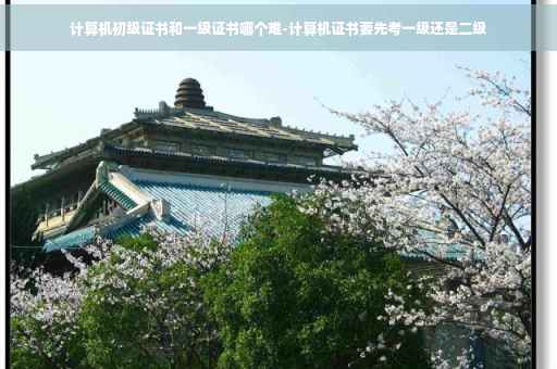 计算机初级证书和一级证书哪个难-计算机证书要先考一级还是二级