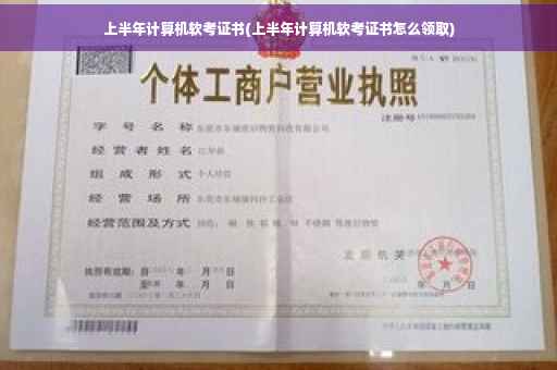 上半年计算机软考证书(上半年计算机软考证书怎么领取)
