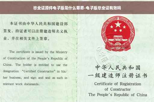 毕业证原件电子版是什么意思-电子版毕业证有效吗