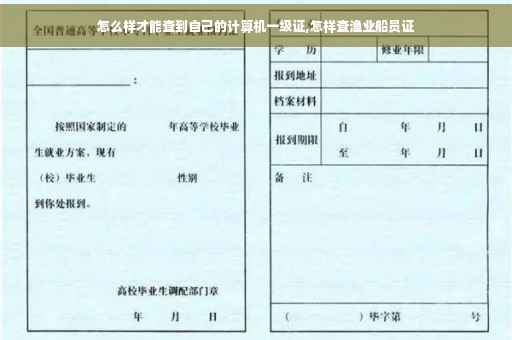 怎么样才能查到自己的计算机一级证,怎样查渔业船员证