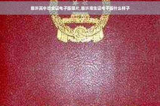 临沂高中毕业证电子版图片,临沂准生证电子版什么样子