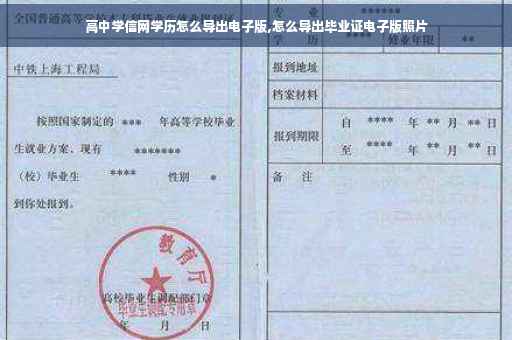 高中学信网学历怎么导出电子版,怎么导出毕业证电子版照片