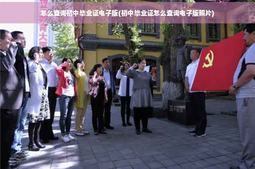 怎么查询初中毕业证电子版(初中毕业证怎么查询电子版照片)