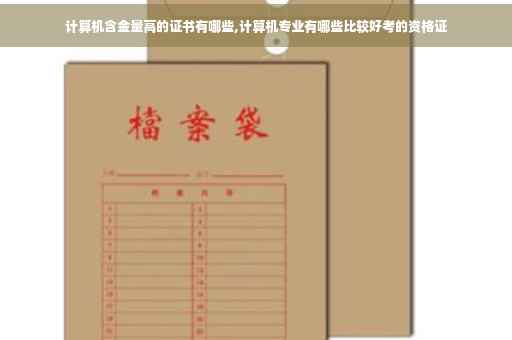 计算机含金量高的证书有哪些,计算机专业有哪些比较好考的资格证